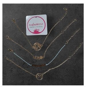NWT Nadine West 4 PC Gold Bracelet Collection